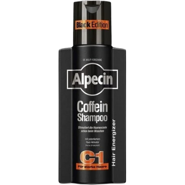 Alpecin Cafeïne Shampoo C1 Black met Nieuwe Geur 250ml | Stimuleert Natuurlijke Haargroei voor Mannen